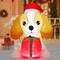 GOOSH 5 FT Long Christmas Inflatables Dog Cute Puppy with a Present Box with Built-in LEDs